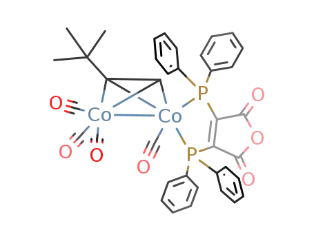 Co2(CO)4(2,3-bis(diphenylphosphino)maleic anhydride)(μ-t-BuC.tplbond.CH)