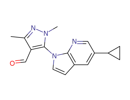 5-(5-cyclopropyl-1H-pyrrolo[2,3-b]pyridin-1-yl)-1,3-dimethyl-1H-pyrazole-4-carbaldehyde