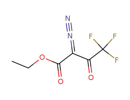 Molecular Structure of 18955-75-4 (Butanoic acid, 2-diazo-4,4,4-trifluoro-3-oxo-, ethyl ester)