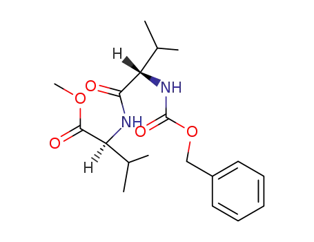 Molecular Structure of 1999-88-8 (L-Valine, N-[N-[(phenylmethoxy)carbonyl]-L-valyl]-, methyl ester)