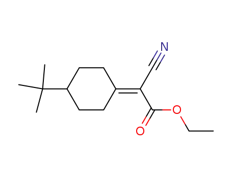 Molecular Structure of 22700-58-9 (Acetic acid, cyano[4-(1,1-dimethylethyl)cyclohexylidene]-, ethyl ester)