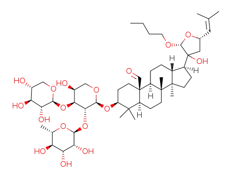 (23S)-21R-O-n-butyl-19-oxo-3β,20ξ,21-trihydroxy-21,23-epoxydammar-24-ene 3-O-[α-L-rhamnopyranosyl(1->2)][β-D-xylopyranosyl(1->3)]-α-L-arabinopyranoside