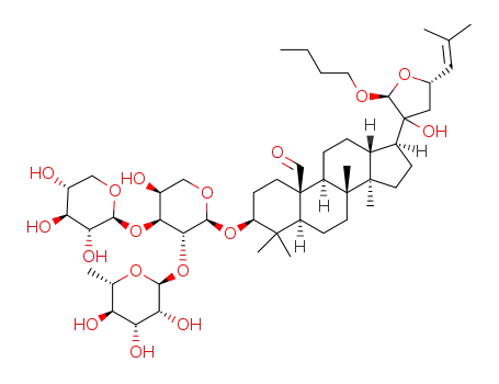 (23S)-21S-O-n-butyl-19-oxo-3β,20ξ,21-trihydroxy-21,23-epoxydammar-24-ene 3-O-[α-L-rhamnopyranosyl(1->2)][β-D-xylopyranosyl(1->3)]-α-L-arabinopyranoside