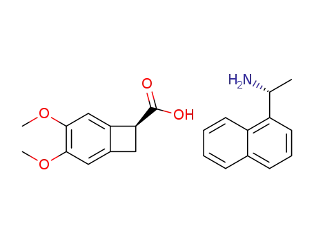 (S)-3,4-dimethoxy-bicyclo[4.2.0]octa-1.3,5-triene-7-carboxylic acid (R)-(-)-1-(naphthyl)-ethylamine