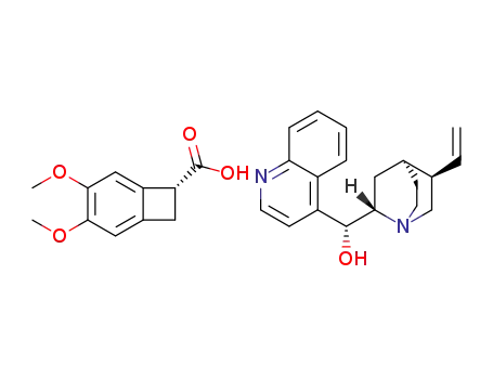 (R)-3,4-dimethoxy-bicyclo[4.2.0]octa-1.3,5-triene-7-carboxylic acid cinchonidine