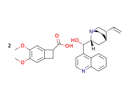 3,4-dimethoxy-bicyclo[4.2.0]octa-1,3,5-triene-7-carboxylic acid (+)-cinchonine