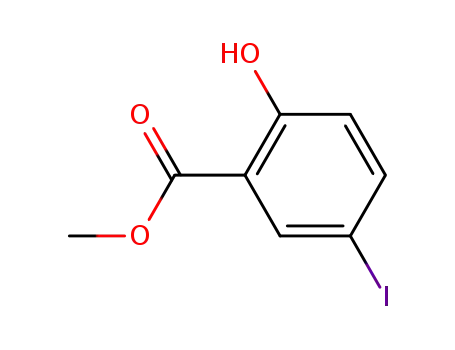 Molecular Structure of 4068-75-1 (METHYL 5-IODOSALICYLATE)