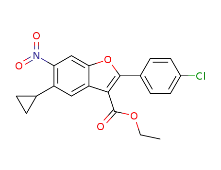 ethyl 2-(4-chlorophenyl)-5-cyclopropyl-6-nitrobenzofuran-3-carboxylate