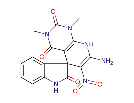 7'-amino-1',3'-dimethyl-6'-nitro-1'H-spiro[indoline-3,5'pyrido[2,3-d]pyrimidine]-2,2',4'(3'H,8'H)-trione