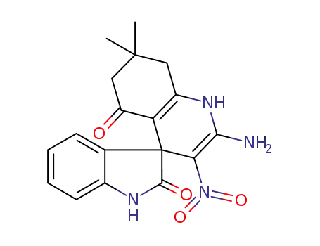 2'-amino-7',7'-dimethyl-3'-nitro-7',8'-dihydro-1'H-spiro[indoline-3,4'-quinoline]-2,5'(6'H)-dione