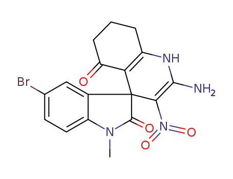 2'-amino-5-bromo-1-methyl-3'-nitro-7',8'-dihydro1'H-spiro[indoline-3,4'-quinoline]-2,5'(6'H)-dione