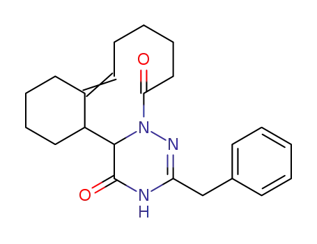 3-benzyl-7,8,9,10,12,13,14,15,15a,15b-decahydro-1Hbenzo[c][1,2,4]triazino[1,6-a]azecine-1,6(2H)-dione