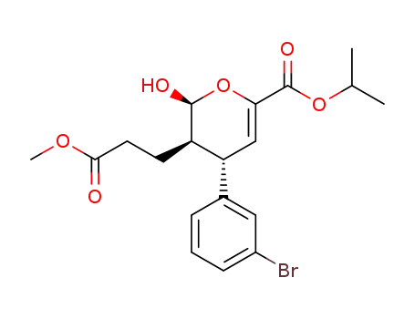 isopropyl 4-(3-bromophenyl)-2-hydroxy-3-(3-methoxy-3-oxopropyl)-3,4-dihydro-2H-pyran-6-carboxylate