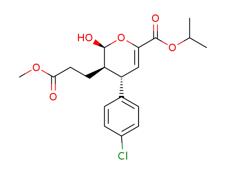 isopropyl 4-(4-chlorophenyl)-2-hydroxy-3-(3-methoxy-3-oxopropyl)-3,4-dihydro-2H-pyran-6-carboxylate