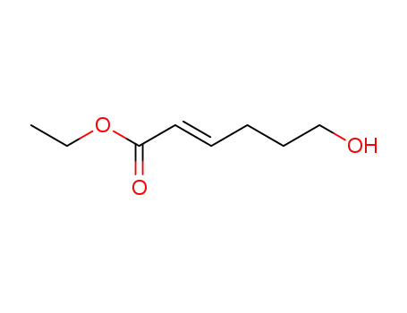 Molecular Structure of 13038-15-8 (2-Hexenoic acid, 6-hydroxy-, ethyl ester, (2E)-)