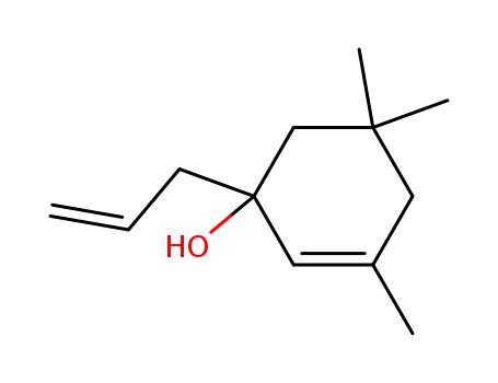 Molecular Structure of 21436-26-0 (2-Cyclohexen-1-ol, 3,5,5-trimethyl-1-(2-propenyl)-)