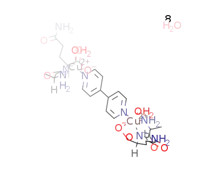 [Cu2(4,4'-bipyridine)(N-(2)-L-alanyl-L-glutamine-2H)2(H2O)2]•8H2O