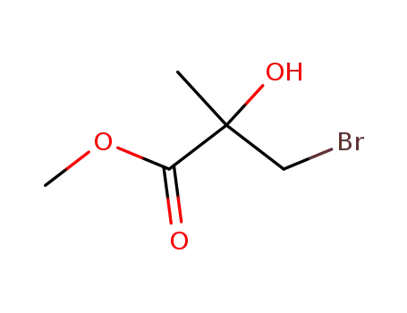 Molecular Structure of 53530-57-7 (Propanoic acid, 3-bromo-2-hydroxy-2-methyl-, methyl ester)