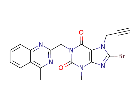 8-bromo-3-methyl-1-[(4-methylquinazolin-2-yl)methyl]-7-(prop-2-ynyl)-1H-purine-2,6(3H,7H)-dione