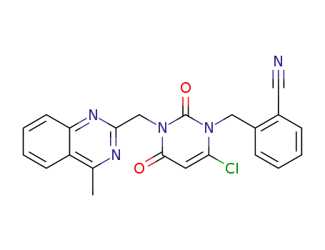 6-chloro-1-(2-cyanobenzyl)-3-[(4-methylquinazolin-2-yl)methyl]pyrimidine-2,4(1H,3H)-dione