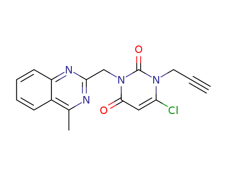 6-chloro-3-[(4-methylquinazolin-2-yl)methyl]-1-(prop-2-ynyl)pyrimidine-2,4(1H,3H)-dione