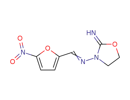 Molecular Structure of 5407-76-1 ((2Z)-2-imino-N-[(5-nitrofuran-2-yl)methylidene]-1,3-oxazolidin-3-amine)