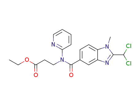ethyl 3-{[(2-dichloromethyl-1-methyl-1H-benzimidazole-5-yl)carbonyl]-(2-pyridinyl)amino}propanoate