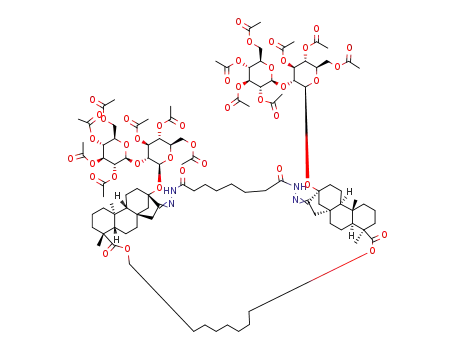 113,1413-bis[2,3,4,6-tetra-O-acetyl-β-D-glucopyranosyl-(1→2)-3,4,6-tri-O-acetyl-β-D-glucopyranosyloxy]-16,25-dioxa-2,3,12,13-tetraaza-1,14(16,4)-di(19-nor-ent-kaurana)cyclohexacosaphane-116(2),1416(12)-diene-4,11,15,26-tetraone