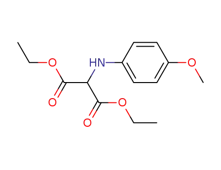 Molecular Structure of 24043-40-1 (Propanedioic acid, [(4-methoxyphenyl)amino]-, diethyl ester)
