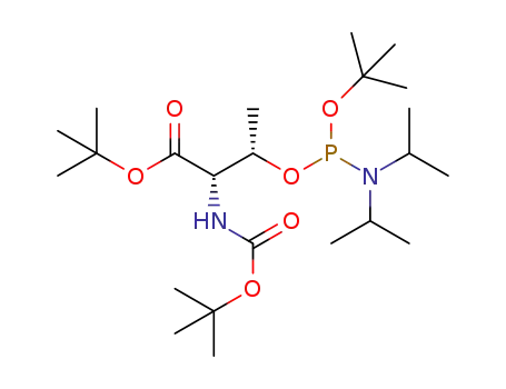 tert-butyl O-(tert-butoxy(diisopropylamino)phosphanyl)-N-(tert-butoxycarbonyl)-L-allothreoninate