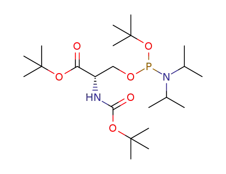 tert-butyl O-(tert-butoxy(diisopropylamino)phosphanyl)-N-(tert-butoxycarbonyl)-L-serinate