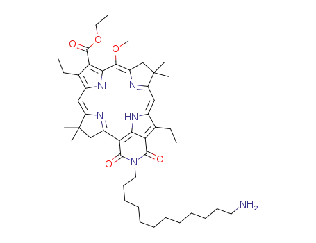 152-N-(12-aminododecyl)-3-ethoxycarbonyl-2,12-diethyl-5-methoxy-8,8,18,18-tetramethylbacteriochlorin-13,15-dicarboximide