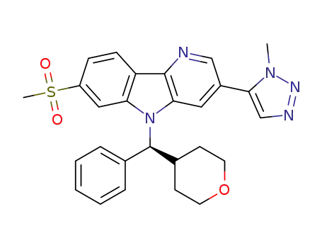 5-{7-methanesulfonyl-5-[(S)-oxan-4-yl(phenyl)methyl]-5H-pyrido[3,2-b]indol-3-yl}-1-methyl-1H-1,2,3-triazole