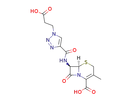 (6R,7R)-7-(1-(propionic acid)-1H-1,2,3-triazole-4-carboxamido)-3-methyl-8-oxo-5-thia-1-azabicyclo[4.2.0]oct-2-ene-2-carboxylic acid