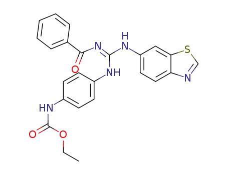 (E)-ethyl {4-[3-(benzothiazol-6-yl)-2-benzoylguanidino]phenyl}carbamate