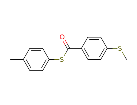 Molecular Structure of 65935-84-4 (Benzenecarbothioic acid, 4-(methylthio)-, S-(4-methylphenyl) ester)