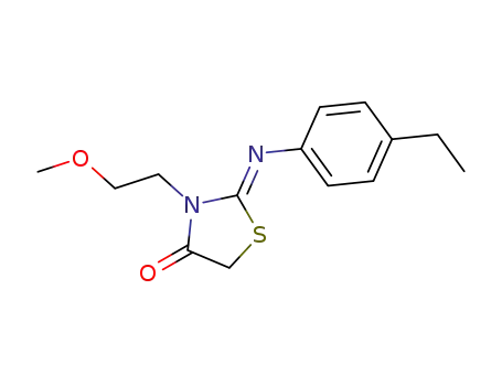(Z)-2-((4-ethylphenyl)imino)-3-(2-methoxyethyl)thiazolidin-4-one
