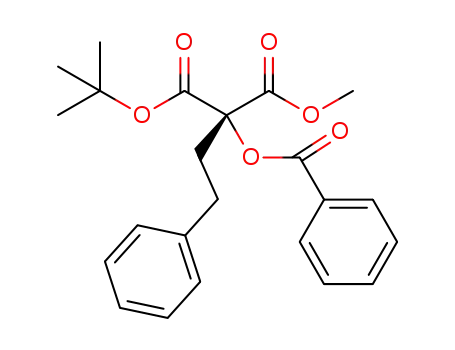 1-tert-butyl 3-methyl 2-benzoyloxy-2-(2-phenylethyl)malonate