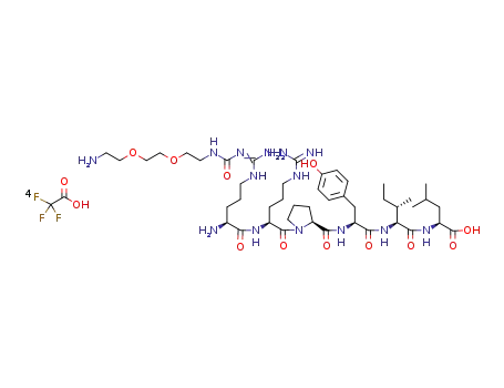 H-{Nω-[N-(8-amino-3,6-dioxaoctyl)aminocarbonyl]}Arg-Arg-Pro-Tyr-Ile-Leu-OH tetrakis(hydrotrifluoroacetate)