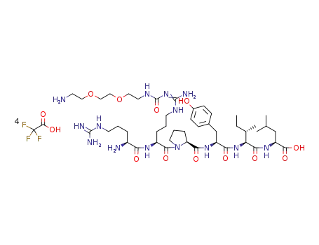 H-Arg-{Nω-[N-(8-amino-3,6-dioxaoctyl)aminocarbonyl]}Arg-Pro-Tyr-Ile-Leu-OH tetrakis(hydrotrifluoroacetate)