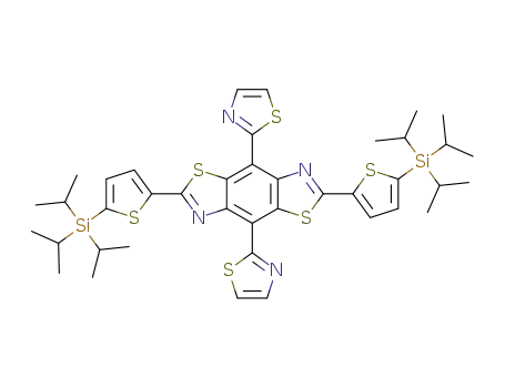 4,8-bis-(thiophen-2-yl)-2,6-bis-(5-triisopropylsilanylthiophen-2-yl)-benzo[1,2-d;4,5-d']bisthiazole