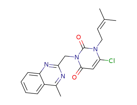 1-(3-methyl-2-buten-1-yl)-6-chloro-3-[(4-methylquinazolin-2-yl)methyl]pyrimidine-2,4(1H,3H)-dione