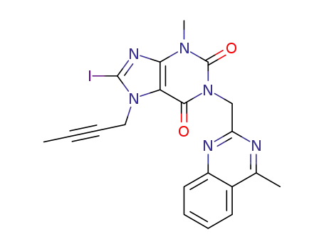 7-but-2-ynyl-8-iodo-3-methyl-1-(4-methyl-quinazolin-2-ylmethyl)-3,7-dihydro-purine-2,6-dione