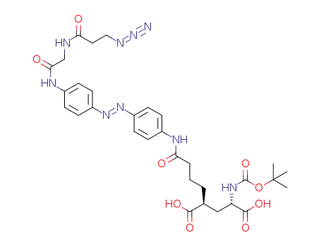 (2S,4S)-2-(4-((4-((E)-(4-(2-(3-azidopropanamido)acetamido)phenyl)diazenyl)phenyl)amino)-4-oxobutyl)-4-((tertbutoxycarbonyl)amino)pentanedioic acid