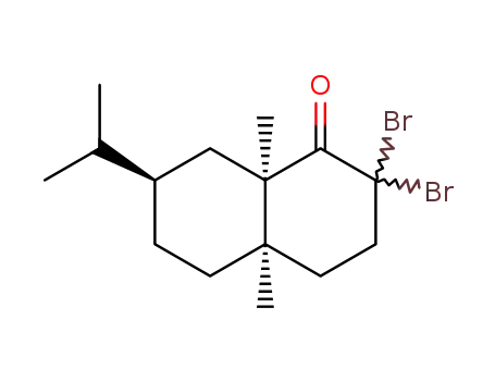 (4aR)-2,2-dibromo-7t-isopropyl-4a,8a-dimethyl-(4ar,8ac)-octahydro-naphthalen-1-one