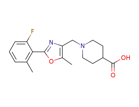 1-((2-(2-fluoro-6-methylphenyl)-5-methyloxazol-4-yl)methyl)piperidine-4-carboxylic acid