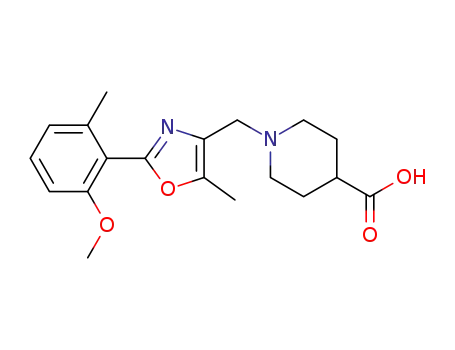 1-((2-(2-methoxy-6-methylphenyl)-5-methyloxazol-4-yl)methyl)piperidine-4-carboxylic acid