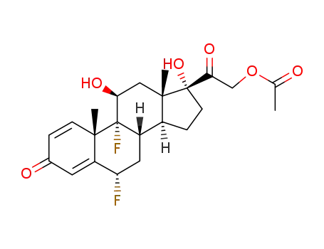 Molecular Structure of 52-70-0 (6alpha,9-difluoro-11beta,17,21-trihydroxypregna-1,4-diene-3,20-dione 21-acetate)