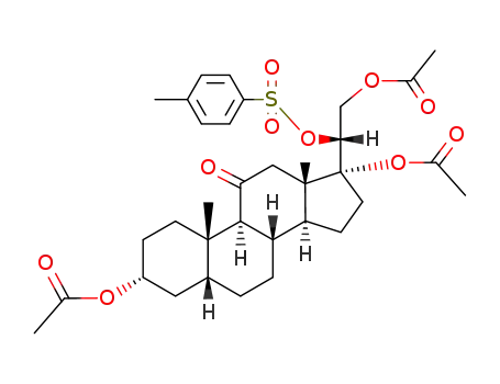 3α,17,21-triacetoxy-20βF-(toluene-4-sulfonyloxy)-5β-pregnan-11-one