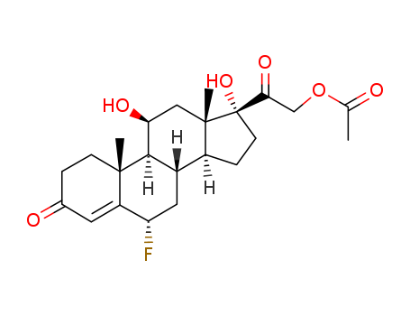 Pregn-4-ene-3,20-dione,21-(acetyloxy)-6-fluoro-11,17-dihydroxy-, (6a,11b)- (9CI) cas  1058-55-5